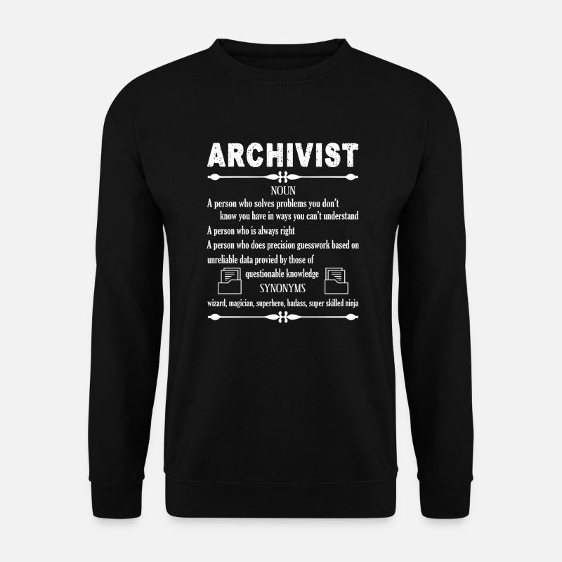Archivar Archivar Definition - Unisex Pullover - Schwarz