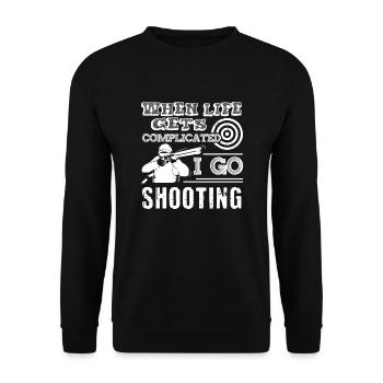 Shooting I Go Shooting - Unisex Sweatshirt - black - Front - Alina (178cm) & Michal (187cm)