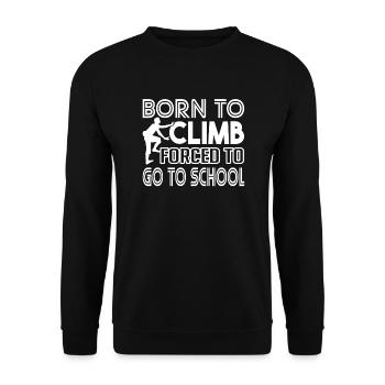 Climbing Born To Climb - Unisex Sweatshirt - black - Front - Alina (178cm) & Michal (187cm)