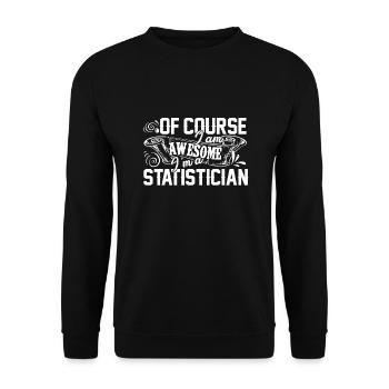 Statistiker Ich bin ein großartiger Statistiker - Unisex Pullover - Schwarz - Vorne - Alina (178cm) & Michal (187cm)