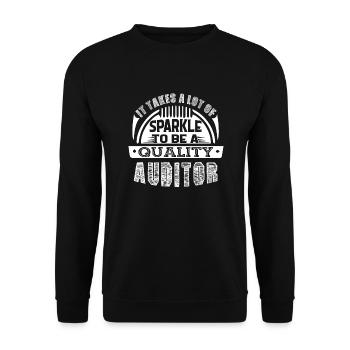 Auditor Auditor Sparkle - Unisex Sweatshirt - black - Front - Alina (178cm) & Michal (187cm)