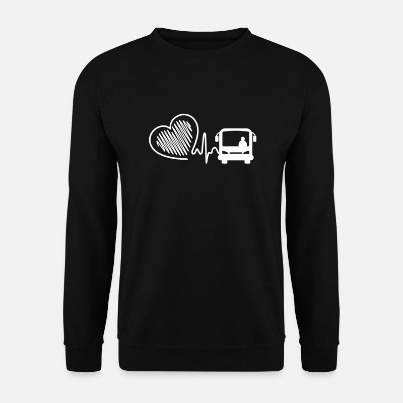 Busfahrer Busfahrer Herzschlag - Unisex Pullover - Schwarz