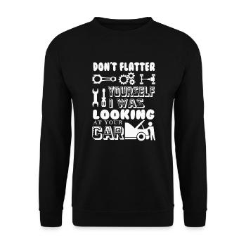 Car Mechanic Car Mechanic Job - Sweat-shirt Unisexe - noir - Devant - Alina (178cm) & Michal (187cm)