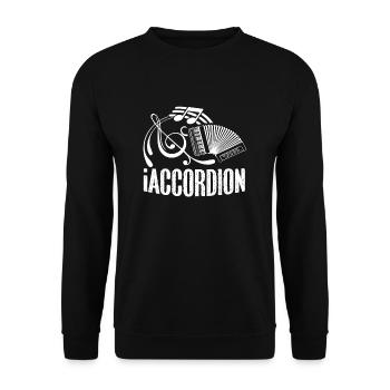 Accordion Funny Accordion - Unisex Sweatshirt - black - Front - Alina (178cm) & Michal (187cm)