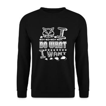 Chat birman chat birman je fais ce que je veux - Sweat-shirt Unisexe - noir - Devant - Alina (178cm) & Michal (187cm)