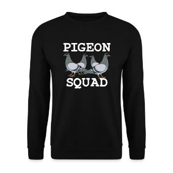 Pigeon Squad Pigeon Fancier Dicton - Sweat-shirt Unisexe - noir - Devant - Alina (178cm) & Michal (187cm)