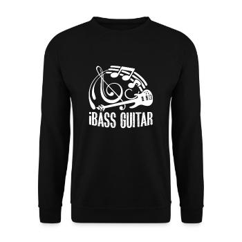 Bass guitar Funny Bass guitar - Unisex Sweatshirt - black - Front - Alina (178cm) & Michal (187cm)