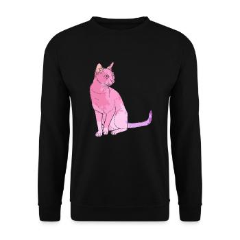 Bombay cat Bombay cat Colorful - Unisex Sweatshirt - black - Front - Alina (178cm) & Michal (187cm)