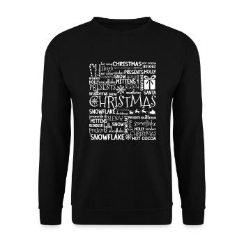 Christmas Things About Christmas - Unisex Sweatshirt - black - Front - Alina (178cm) & Michal (187cm)