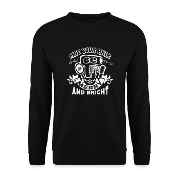 Hairstylist May Your Hair Be Merry And Bright - Unisex Sweatshirt - black - Front - Alina (178cm) & Michal (187cm)