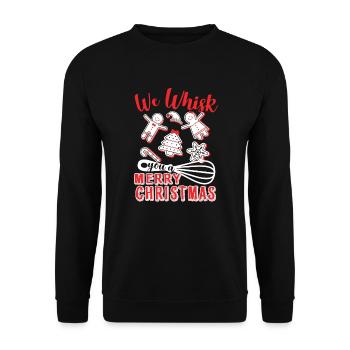 Christmas Baker We Whisk You A Merry Christmas - Unisex Sweatshirt - black - Front - Alina (178cm) & Michal (187cm)