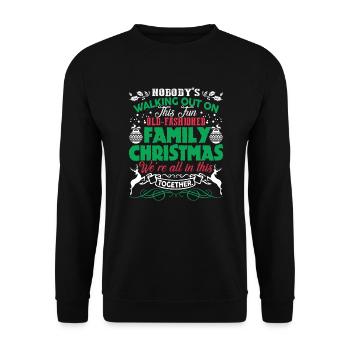 Funny Family Christmas Gifts - Unisex Sweatshirt - black - Front - Alina (178cm) & Michal (187cm)