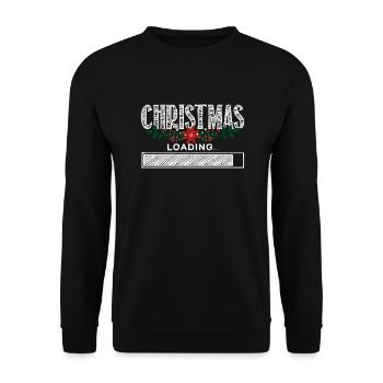 Christmas Is Loading - Unisex Sweatshirt - black - Front - Alina (178cm) & Michal (187cm)