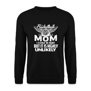 Basketball I'm A Basketball Mom - Unisex Sweatshirt - black - Front - Alina (178cm) & Michal (187cm)