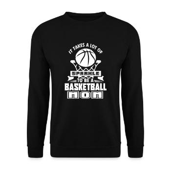 Proud To Be A Basketball Mom - Unisex Sweatshirt - black - Front - Alina (178cm) & Michal (187cm)