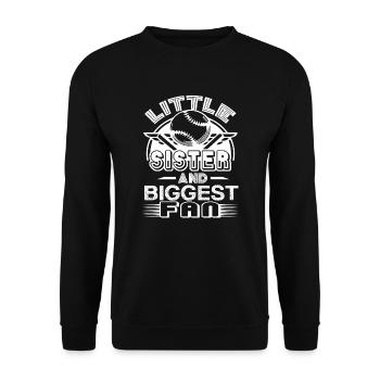Baseball Little Sister and Biggest Fan - Unisex Sweatshirt - black - Front - Alina (178cm) & Michal (187cm)
