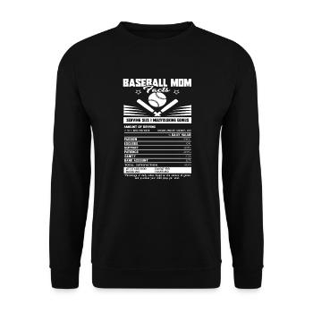 Baseball Mom Facts - Unisex Sweatshirt - black - Front - Alina (178cm) & Michal (187cm)