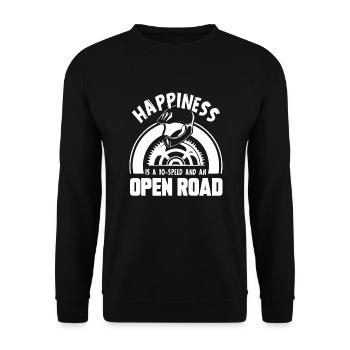 Bicycle Bicycle Happiness - Unisex Sweatshirt - black - Front - Alina (178cm) & Michal (187cm)