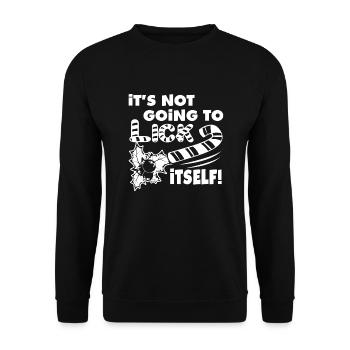 Christmas It's Not Going To Lick Itself - Unisex Sweatshirt - black - Front - Alina (178cm) & Michal (187cm)