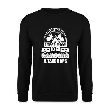 Want To Go Camping And Take Naps - Unisex Sweatshirt - black - Front - Alina (178cm) & Michal (187cm)
