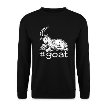 Funny Goat Hashtag - Unisex Sweatshirt - black - Front - Alina (178cm) & Michal (187cm)