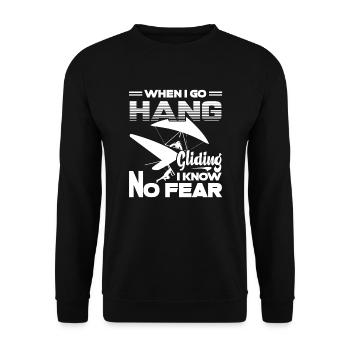 When I Go Hang Gliding I Know No Fear - Unisex Sweatshirt - black - Front - Alina (178cm) & Michal (187cm)