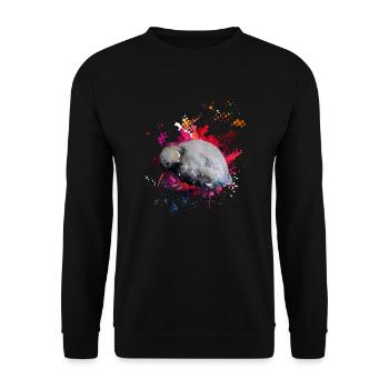 Kiwi Bird Colorful - Unisex Sweatshirt - black - Front - Alina (178cm) & Michal (187cm)