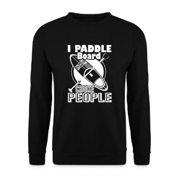 Paddleboarding I Paddle Board - Unisex Sweatshirt - black - Front - Alina (178cm) & Michal (187cm)