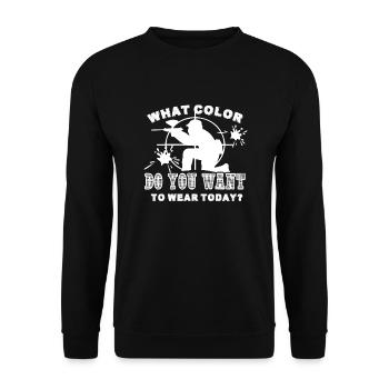 Paintball What Color Do You Want To Wear Today - Unisex Sweatshirt - black - Front - Alina (178cm) & Michal (187cm)