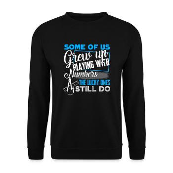 Math Teacher Playing With Numbers - Unisex Sweatshirt - black - Front - Alina (178cm) & Michal (187cm)