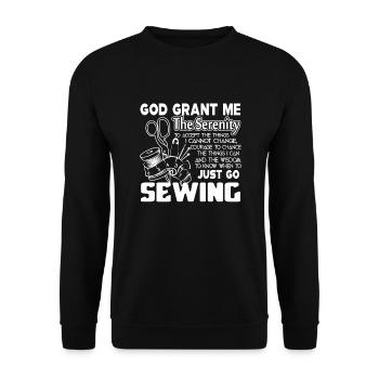 Sewing Just Go Sewing - Unisex Sweatshirt - black - Front - Alina (178cm) & Michal (187cm)