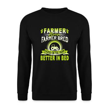 Farmer Born Farmer Bred Good On The Farm - Unisex Sweatshirt - black - Front - Alina (178cm) & Michal (187cm)