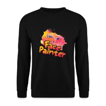Funny Face Painter - Unisex Sweatshirt - black - Front - Alina (178cm) & Michal (187cm)