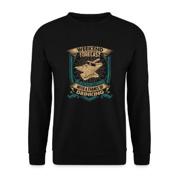 Blacksmith Weekend Forecast Blacksmithing - Unisex Sweatshirt - black - Front - Alina (178cm) & Michal (187cm)