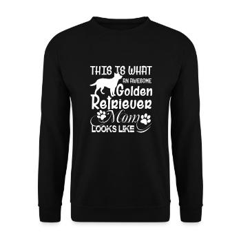 This Is Awesome Golden Retriever Mom Looks Like - Unisex Sweatshirt - black - Front - Alina (178cm) & Michal (187cm)