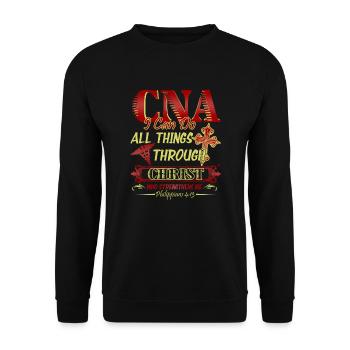 CNA I Can Do All Things - Unisex Sweatshirt - black - Front - Alina (178cm) & Michal (187cm)