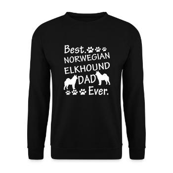 Best Norwegian Elkhound Dad Ever - Unisex Sweatshirt - black - Front - Alina (178cm) & Michal (187cm)