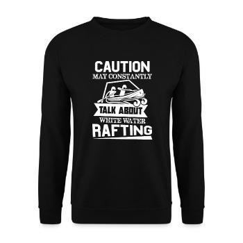 Talk About Whitewater Rafting - Unisex Sweatshirt - black - Front - Alina (178cm) & Michal (187cm)