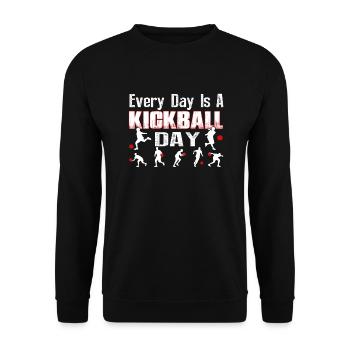 Everyday Is A Kickball Day - Unisex Sweatshirt - black - Front - Alina (178cm) & Michal (187cm)
