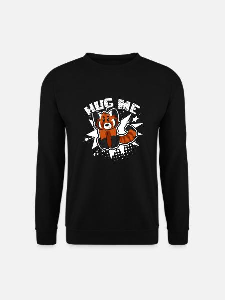 Red Panda Hugs Me - Unisex Sweatshirt - black