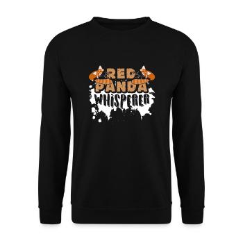 Red Panda Whisperer - Unisex Sweatshirt - black - Front - Alina (178cm) & Michal (187cm)