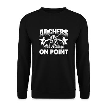 Archery Archers Are Always On Point - Unisex Sweatshirt - black - Front - Alina (178cm) & Michal (187cm)