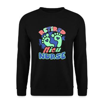 Retired Nicu Nurse - Unisex Sweatshirt - black - Front - Alina (178cm) & Michal (187cm)
