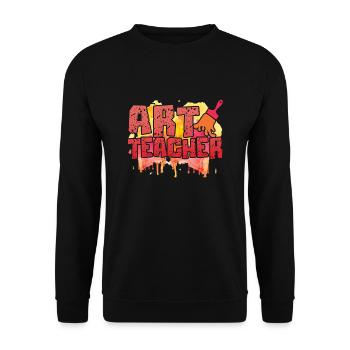 Art Teacher Color - Unisex Sweatshirt - black - Front - Alina (178cm) & Michal (187cm)