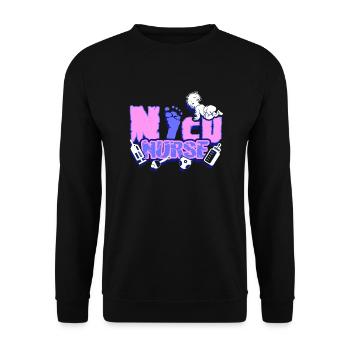 Proud To Be Nicu Nurse - Unisex Sweatshirt - black - Front - Alina (178cm) & Michal (187cm)