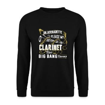 Please My Clarinet The Big Band Theory - Unisex Sweatshirt - black - Front - Alina (178cm) & Michal (187cm)
