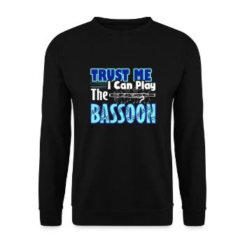 Trust Me I Can Play The Bassoon - Unisex Sweatshirt - black - Front - Alina (178cm) & Michal (187cm)