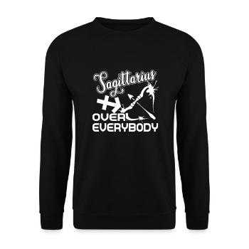 Sagittarius Over Everybody Horoscope - Unisex Sweatshirt - black - Front - Alina (178cm) & Michal (187cm)