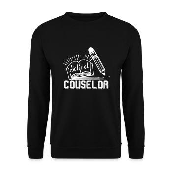 Proud To Be School Counselor - Unisex Sweatshirt - black - Front - Alina (178cm) & Michal (187cm)