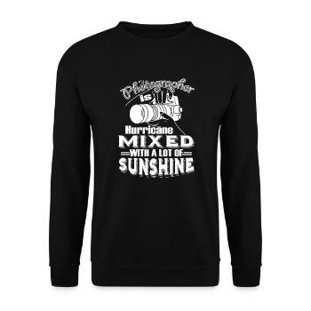 Photographer Lot Of Sunshine - Unisex Sweatshirt - black - Front - Alina (178cm) & Michal (187cm)